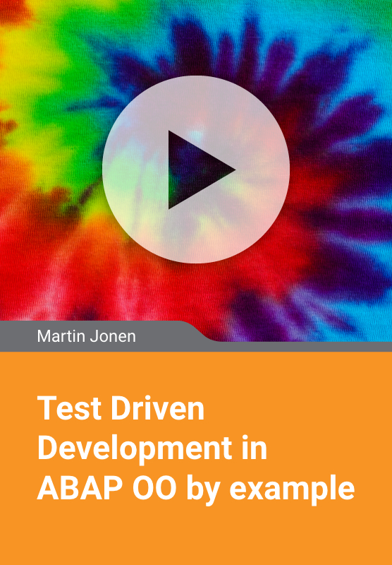 Test Driven Development in ABAP OO by example